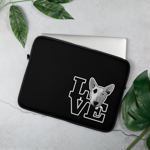 Bull Terrier Love Laptop Sleeve