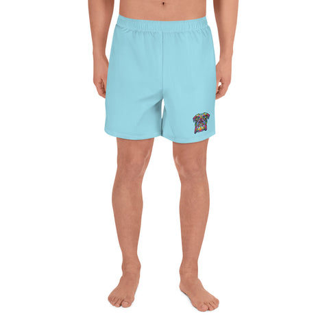 Bulldog Turquoise Men's Athletic Long Shorts