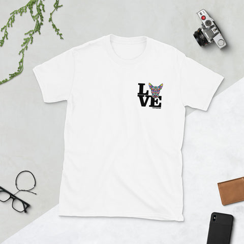 Love Bull Terrier Short-Sleeve Unisex T-Shirt