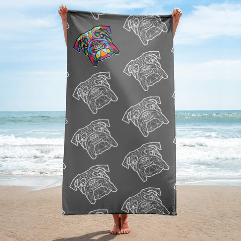 Bulldog Beach Towel