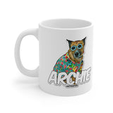 Archie White Ceramic Mug, 11oz