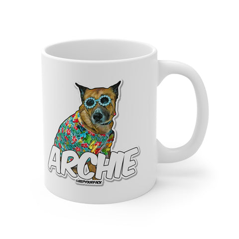 Archie White Ceramic Mug, 11oz