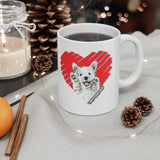 Baxter Westie Heart Design Mug 11oz