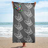 Frenchie Beach Towel