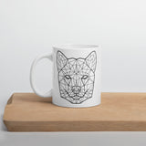 Shiba Inu Mug White with Black Polygon