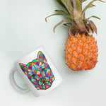 Shiba Inu Mug White with Colour Polygon