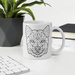 Shiba Inu Mug White with Black Polygon