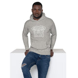 Bulldog Polygon Whiteline Unisex Hoodie