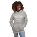 Bulldog Polygon Whiteline Unisex Hoodie